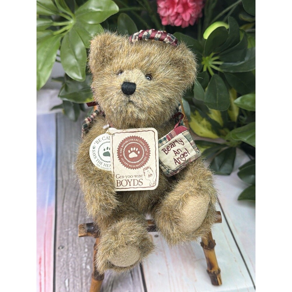 Boyds Rascal 903008 Plush Bear “Bearly An Angel” T.J.’s Best Dressed w/ Tag